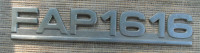 Stara aluminijska oznaka za FAP 1616