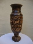 Stara drvena rezbarena vaza 02 etno rukotvorine