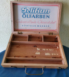 STARA "PELIKAN" GUNTHER WAGNER DRVENA KUTIJA OD ULJNIH BOJA