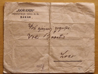 Stara reklamna koverta Goranin Industrija drva d.d. Bakar