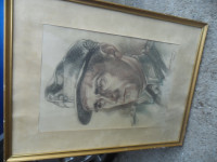 stara slika(portret) iz vremena--zamjene za starine