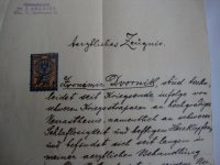 Stari dokument-pismo pisano u Beču 1925.godine Markica dva žiga