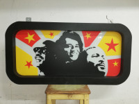 3 velika glazbenika Wonder, Brown, Gaye, svjetleća dekoracija