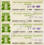 Ulaznice HNK, 1987.