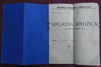 Uplatna knjižica za gradske i banske daće,period 1931-1935