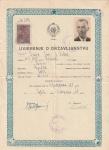 Uvjerenje o državljanstvu-Split 1949 g