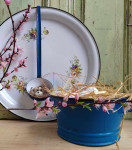 Velika stara emajlirana cjediljka s ručkama, EMO Celje, YU