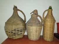 Vintage stare staklene pletare - set od 3 komada