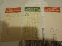 Zagrebačko pivo, lot od tri letka iz 20ih godina