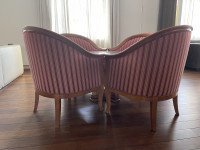 Bidermajer set stolice i stolić