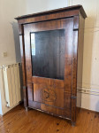 Biedermeier armoire with glazed door and oval inlay - Bidermajer ormar