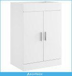Kabinetski ormarić ispod umivaonika Bijela 78,5 x 37,5 x 81 cm - NOVO