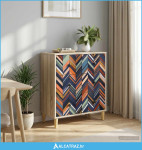 Komoda OMMEN Geometrijski uzorak 66 x 36,5 x 75 cm Sonoma - NOVO