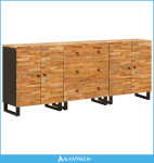 Kreveta 3 pcs Smeđa 60 x 33 x 75 cm Čvrsto drvo manga - NOVO