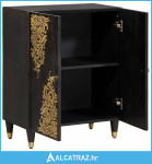 Kreveta Crna 60 x 33 x 75 cm Čvrsto drvo manga - NOVO