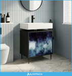 Kupaonski ormar RAALTE Crni hrast 60 x 40 x 61 cm - NOVO