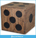 Kutija za pohranu od drva mindi 40 x 40 x 40 cm dizajn kocke - NOVO