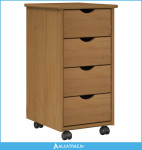 Mobilni ormar Medeno smeđa 34 x 39 x 65,5 cm Čvrsto borovo drvo - NOVO