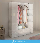 Modularni ormarić s 18 pretinaca bijeli 37 x 146 x 180,5 cm - NOVO
