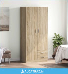 Ormar boja hrasta sonome 80 x 52 x 180 cm od konstruiranog drva - NOVO