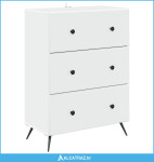 Ormar s ladicama Bijela 66 x 34,5 x 90 cm Konstruirano drvo - NOVO