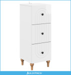Ormar s ladicama Bijela visokog sjaja 33 x 34,5 x 90 cm - NOVO