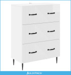 Ormar s ladicama Bijela visokog sjaja 66 x 34,5 x 89,5 cm - NOVO