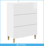 Ormar s ladicama Bijela visokog sjaja 66 x 34,5 x 90 cm - NOVO