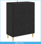 Ormar s ladicama Crna 66 x 34,5 x 90 cm Konstruirano drvo - NOVO