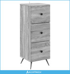 Ormar s ladicama Siva sonoma 33 x 34,5 x 90 cm - NOVO