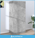 Ormar siva boja betona 80 x 52 x 180 cm od konstruiranog drva - NOVO