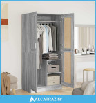 Ormar siva boja hrasta 82,5x51,5x180 cm od konstruiranog drva - NOVO