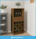 Ormarić za vino boja meda 45x34x100 cm od masivne borovine - NOVO