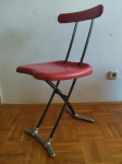 Rondine Magis, vintage crvena rasklopna stolica, Toshiyuki Kita design