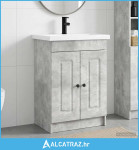 Set namještaja za kupaonicu Betonska siva 78,5 x 37,5 x 81 cm - NOVO