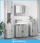 Set namještaja za kupaonicu s ladicama 4 pcs Sivi hrast sonoma - NOVO