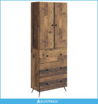 Set ormara 2 pcs Staro drvo 66 x 34,5 x 90 cm Konstruirano drvo - NOVO