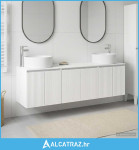 Set ormarića za kupaonicu 3 kom. Bijela 161,5 x 44,5 x 80 cm - NOVO