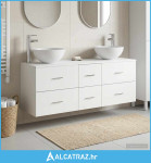 Set ormarića za kupaonicu 3 kom. Bijela 49,5 x 35 x 63 cm - NOVO