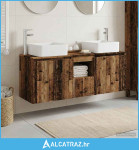 Set ormarića za kupaonicu 3 kom. Staro drvo 135 x 35 x 80 cm - NOVO