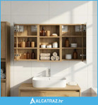 Set ormarića za kupaonicu S LED lampica 3 pcs 90 x 10,5 x 50 cm - NOVO