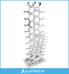 Stalak za Vinske Boce Aluminijski boja srebra 27 boca - NOVO