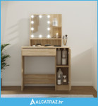 Toaletni stolić LED boja hrasta sonome 86,5 x 35 x 136 cm - NOVO
