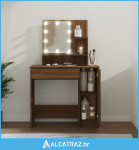 Toaletni stolić LED boja smeđeg hrasta 86,5x35x136 cm - NOVO