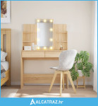 Toaletni stolić s LED svjetlima boja hrasta sonome 96x40x142 cm - NOVO