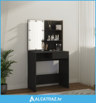 Toaletni stolić s LED svjetlima crni 74,5 x 40 x 141 cm - NOVO