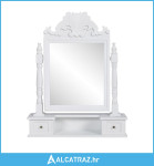 Toaletni stolić s pravokutnim nagibnim ogledalom MDF - NOVO