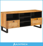 TV ormar s ladicama Smeđa 100 x 33 x 46 cm Čvrsto drvo manga - NOVO