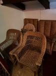 Ukrasne stolice pletene fotelje od šibe ručni rad 2 komada