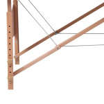 vidaXL Crni sklopivi stol za masažu s 2 zone i drvenim（110077）